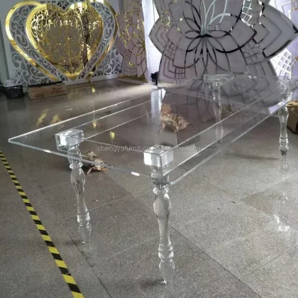 Clear Acrylic Romantic Wedding Dining Table