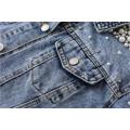 2021 Bead Studded Denim Lady Blouse Jacket Customization