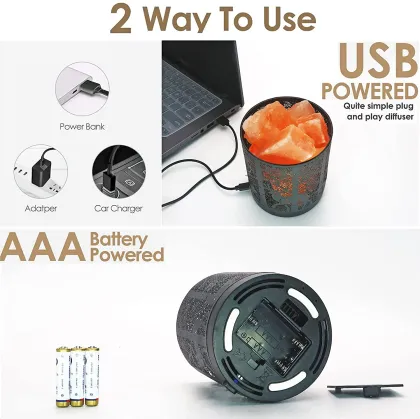 Natural Salt Stone Crystal Lamp