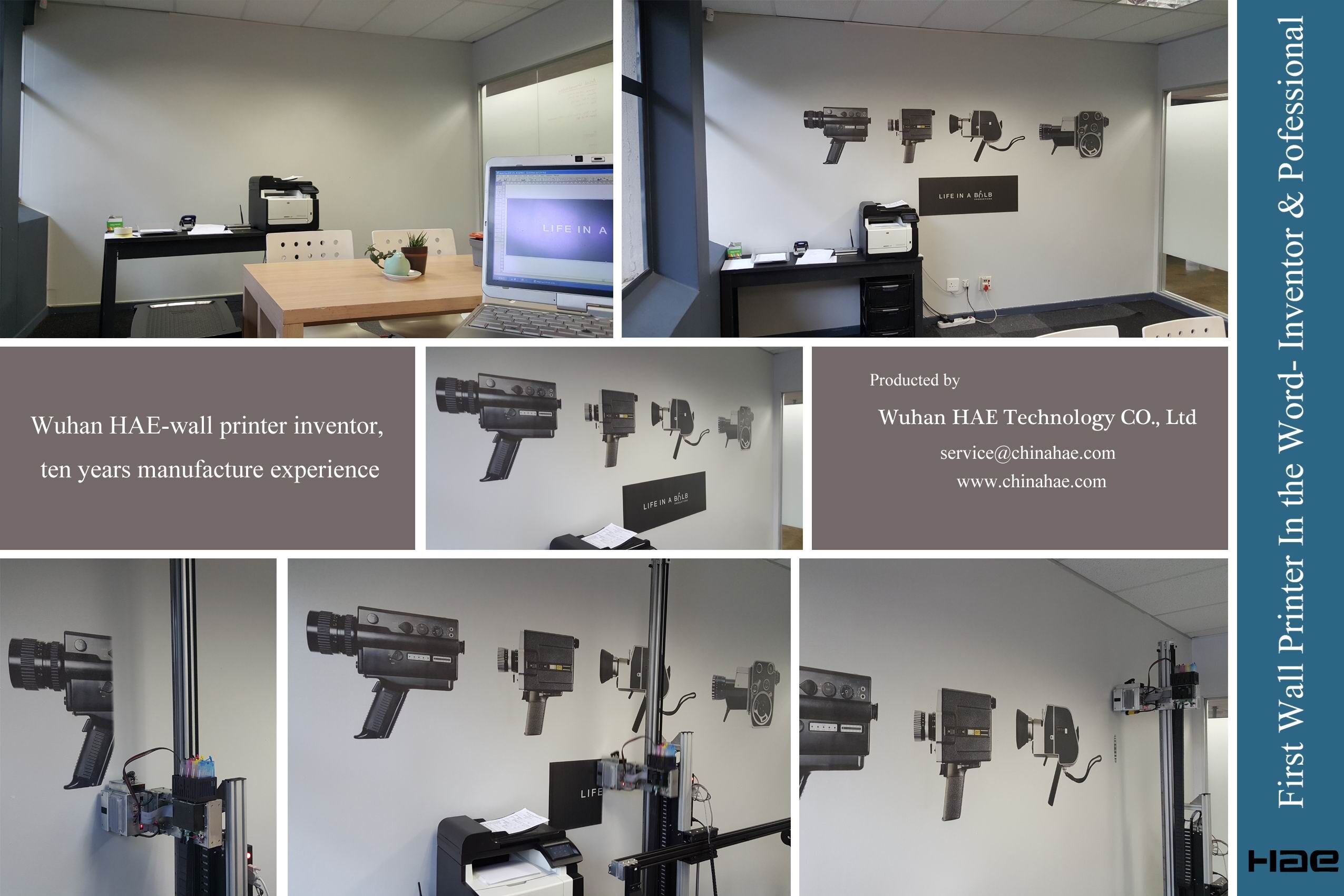 HAE Inkjet Printer On Wall