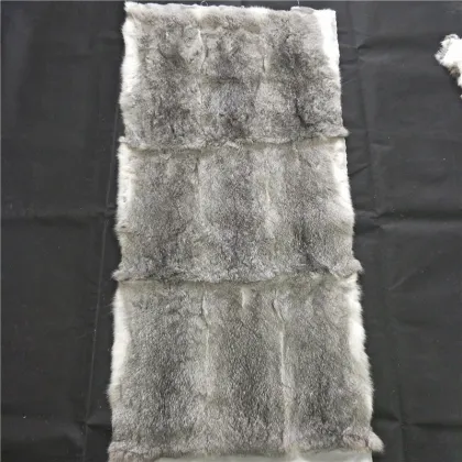 baby rabbit fur skin throw blanket coyote Rabbit Fur plate