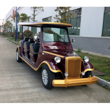 classic gas powered golf cart with fiberglass bodies