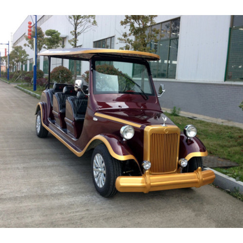 classic gas powered golf cart with fiberglass bodies