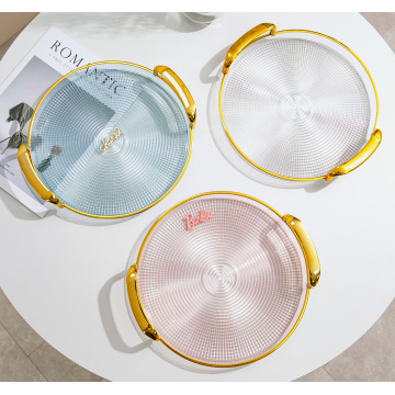 Fruits Dessert Decorative Plastic Tray With Handle