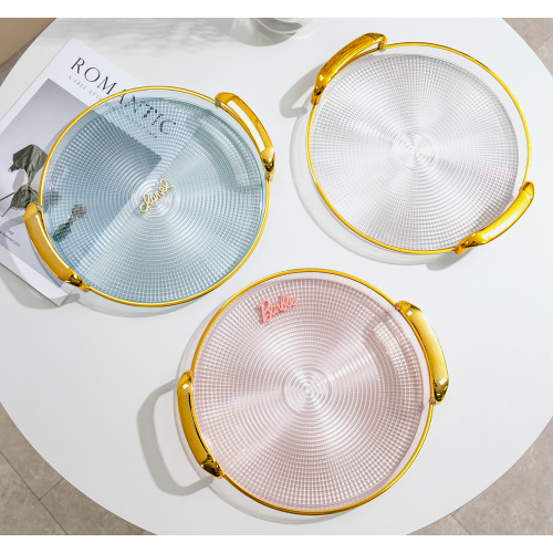 Fruits Dessert Decorative Plastic Tray With Handle