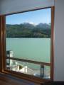 Custom large aluminum fixed tempered laminated glass window