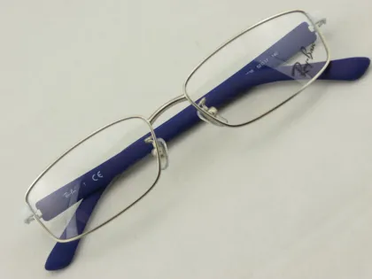 Matte Silver Ray Ban Rb6217 2538 Blue Plastic Eye Glasses Frames For Man 52mm