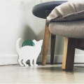 Dekoracja domu biały kot komar kreatywny stojak z drzewa sandałowego!
