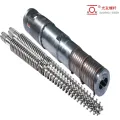Long-Life Chrome-Plated Alloy PVC Pipe Profile Conical Twin Screw at Barrel