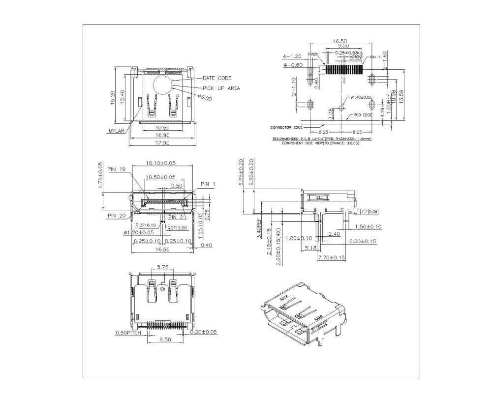 Дисплей SMT SMT с Edge Curl, с Plastac Basic