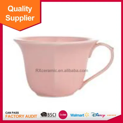 Color glaze creative porcelain love shape tea cup sets