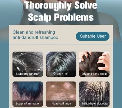 Organic Natural Healthy Hair Cleanser & Anti-Dandruff Shampoo with Customized Logo