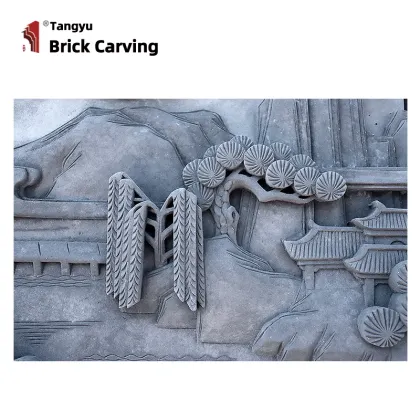 Wall decoration relief landscape painting