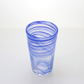 Sublimation Blue Colored Cloudy Pinto Drinking Glass Cup