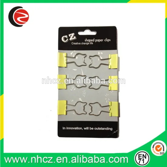 Cat Shaped Binder Clips