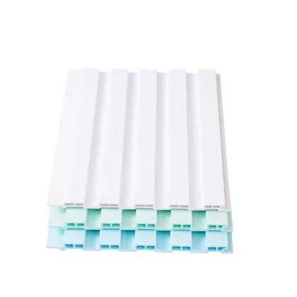 Sky Blue And White Wpc Wall Panel