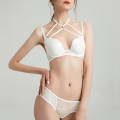 Soutien-gorge en dentelle légèrement rembourré de haute qualité pour femmes soutien-gorge élastique sexy avec culotte en dentelle