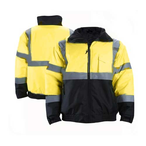 Winter hohe Sichtbarkeit Männer Bomber wasserdichte Sicherheitsjacke