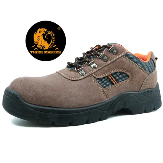 Suede leather pu injection cheap work shoes