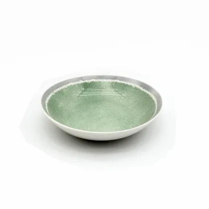 Crackle glazed ceramic dinnerware Green Ceramic Tableware