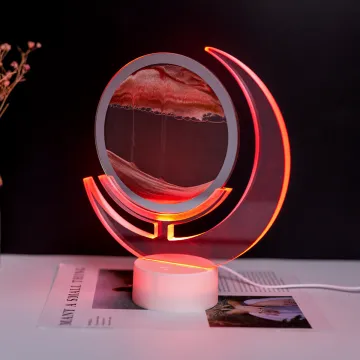 Modern 5V 3D Color-Changing Sand Art LED Desk Lamp
