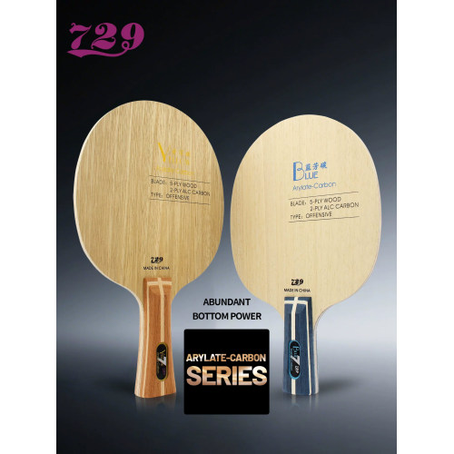 729 pala de tenis de mesa con cartón Amarillo ZLC