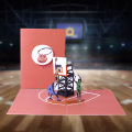 Juego de baloncesto 3D Tarjetas de felicitación