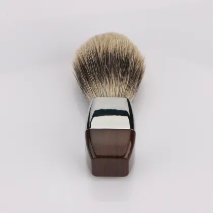Alloy Handle Custom Beard Brush - Best Badger Hair Shaving Cream Brush