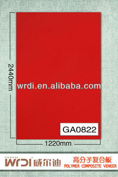 Red glossy board for kitchen cabinet