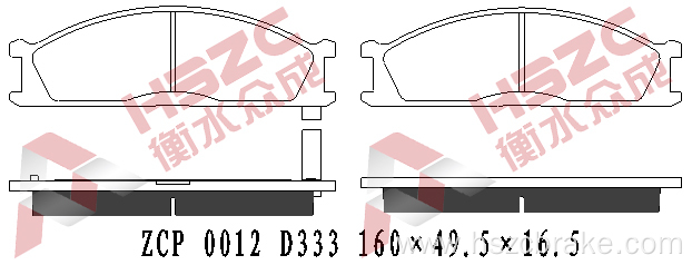 FMSI D333 car ceramic brake pad for Nissan