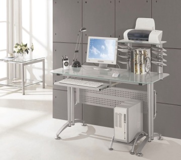 Modern office glass working computer table