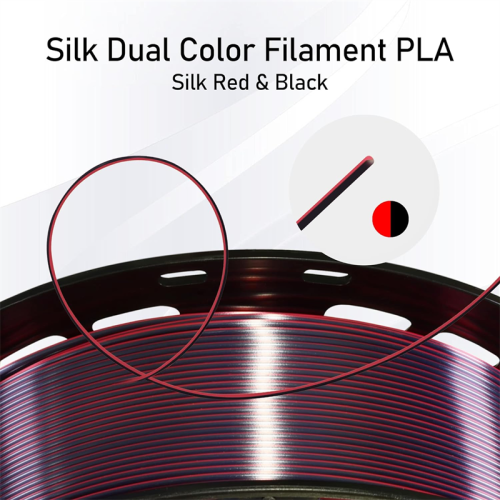 Dual-Color Silk PLA Filament 1.75mm 1KG