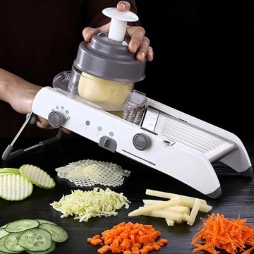 Stainless Steel Adjustable Mandoline Slicer for Precise Vegetable Chopping and Grating