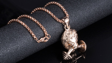 Fitlife Singa Barbell Pendant Sports Mens Necklace