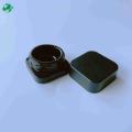 Barattolo di vetro quadrato nero resistente ai bambini per CBD