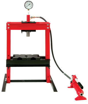 10T Hydraulic shop press W GAUGE