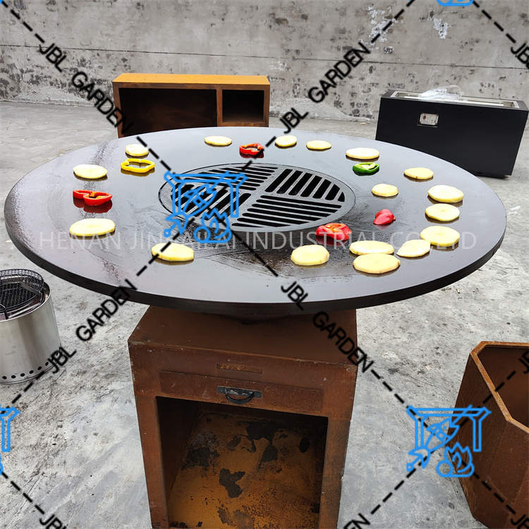 Grill Corten Semi-sphere Woodburning Grill