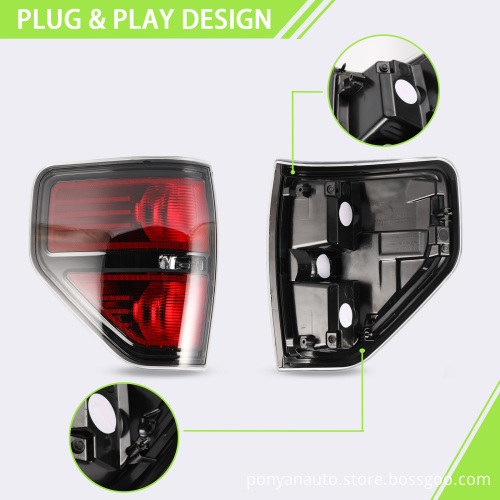 Diamond Quality Pickup Truck Tail Light Customized LED Rear Lamp for Ford F150 2009-2014
