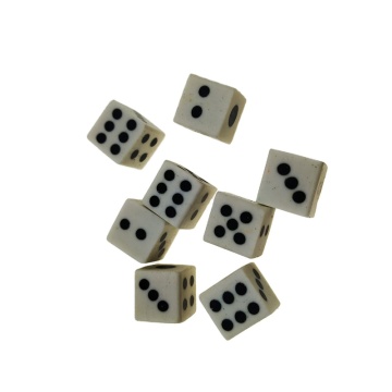 Six-Sided Square Color Dice Print Rubber Eraser