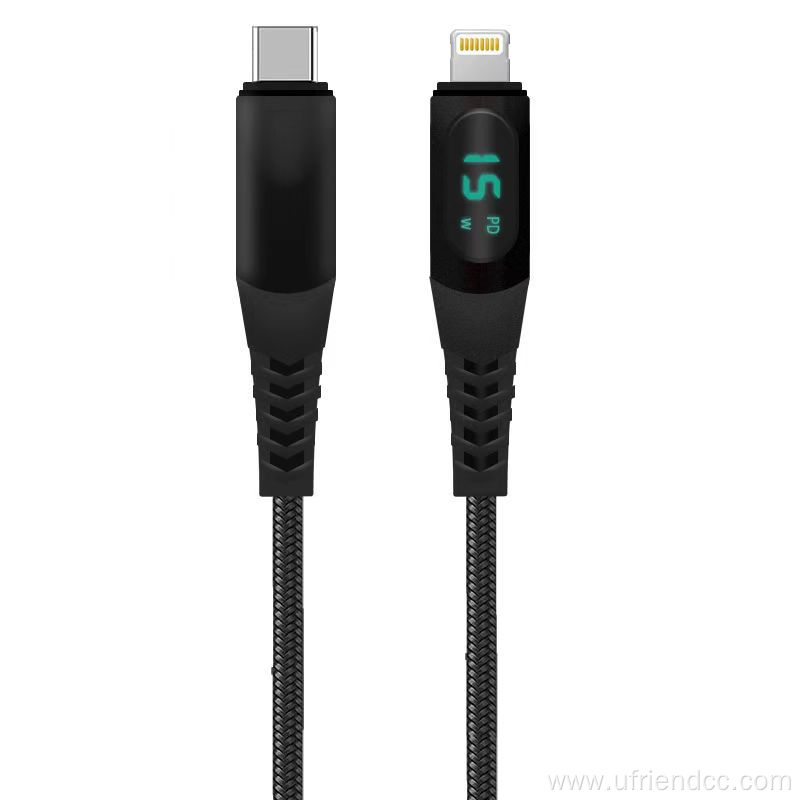 LED Power Display Fast Charging Data Transmission Cable