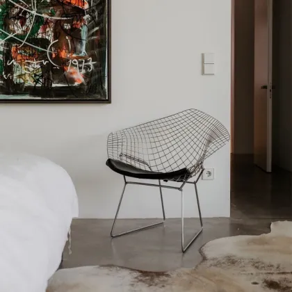 Bauhaus Industrial Metal Lounge Chair