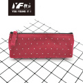 Custom colorful dot canvas pencil case