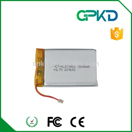 polymer battery 073450 lithium ion type 3.7V 1250mAh rechargeable battery