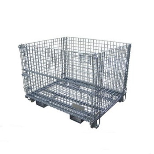 Chrome Collapsable Metal Pallet Warehouse Storage Cage