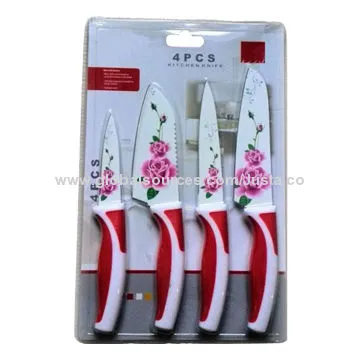 Non-stick Tree Pattern Blade Kitchen Knife Set