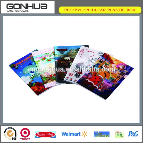 New customized a4 size 0.2mm thickness sheets L shape high quality 3d printing PP plastic file folder for gifts and promotion