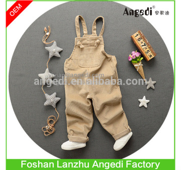 Baby's autumn &winter apparel corduroy overalls in solid color toddlers's soft & comfortable lovely dungaree