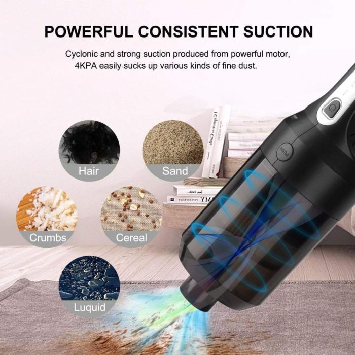 Wet Dry Hand Vac με ισχυρή κυκλική αναρρόφηση
