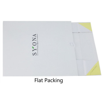 Luxury white gift packaging box with ribbon