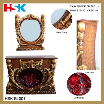 Decorative Antique TV stand fireplace mantel indoor used decorative electric fireplace